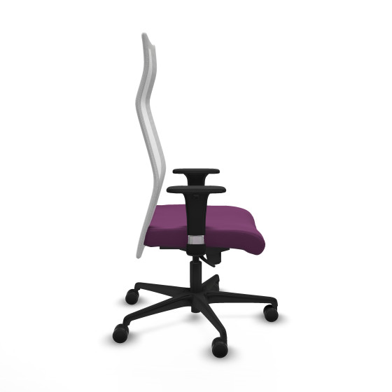 Albacete malla sincro malla blanca similpiel morado brazos 1D base nailon ruedas 65 mm nailon
