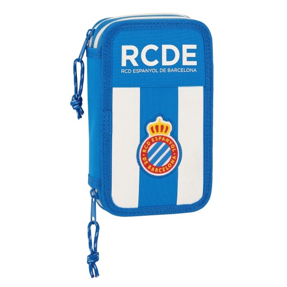 Estuche Escolar RCD ESPANYOL Doble 28 Piezas 12,5 x 19,5 x 4 cm.