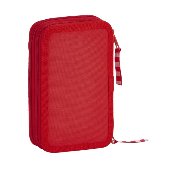 Estuche Escolar SPORTING GIJON Doble 28 Piezas 12,5 x 19,5 x 4