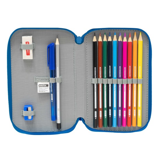 Estuche Escolar DEPORTIVO DE LA CORUÑA Doble 28 Piezas 12,5 x