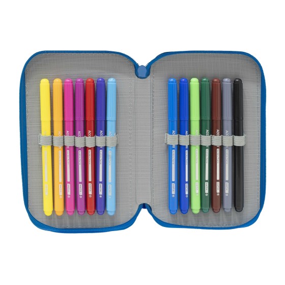 Estuche Escolar DEPORTIVO DE LA CORUÑA Doble 28 Piezas 12,5 x