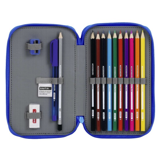 Estuche Escolar REAL ZARAGOZA Doble 28 Piezas 12,5 x 19,5 x 4