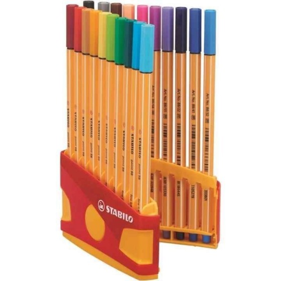 Rotuladores STABILO Point 88 Fineliner Color Parade Esuche x20