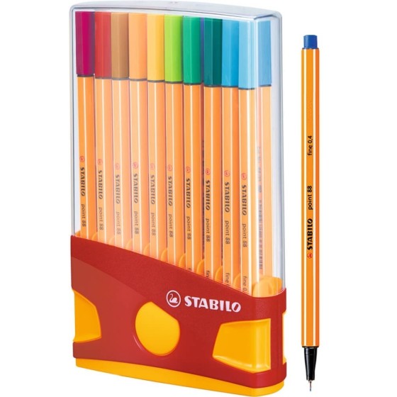 Rotuladores STABILO Point 88 Fineliner Color Parade Esuche x20