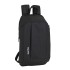 Mochila Mini Casual SAFTA Negro 22 x 39 x 10 cm.