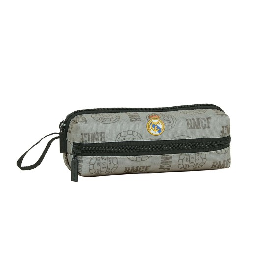 Portatodo Escolar REAL MADRID Grey 3 Cremalleras 20 x 7 x 8 cm.