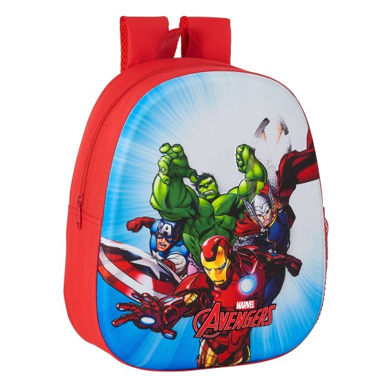 Mochila Escolar AVENGERS 3D Infantil 27 x 33 x 10 cm.