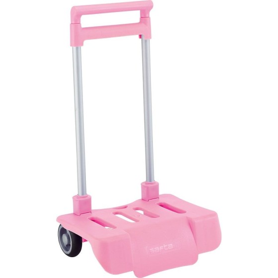 Carro Escolar Portamochila SAFTA Plegable Rosa Claro 30 x 85 x