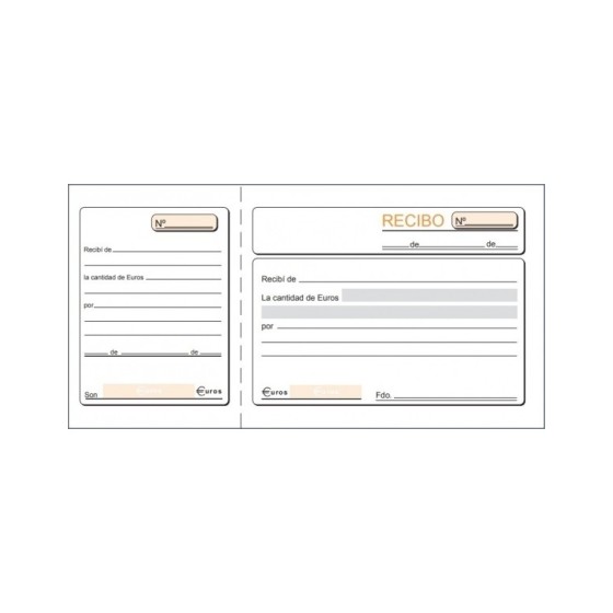 Talonario LOAN Recibo Un Tercio Folio Simple T-16