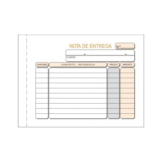 Talonario LOAN Nota Entrega 8º Apaisado Duplicado T-79