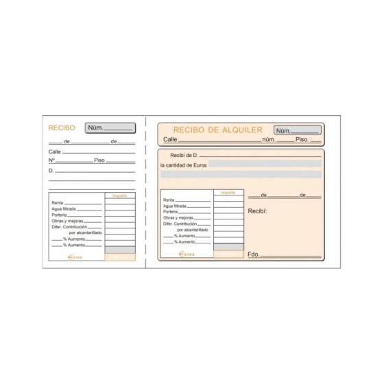 Talonario LOAN Inquilinato Especial Un Tercio Folio Simple T-40