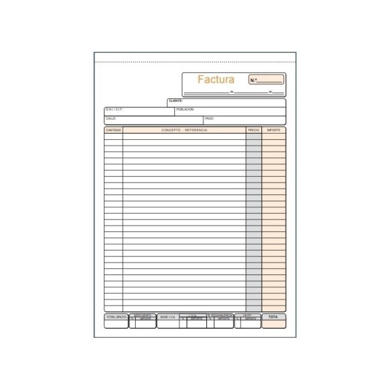 Talonario LOAN Facturas Folio Natural Duplicado T-56