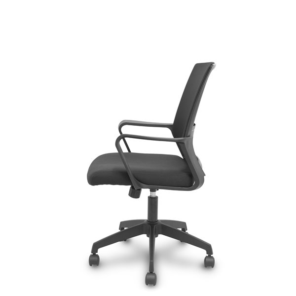 Silla Ergo535 negra basculante respaldo malla negro asiento tela negro ruedas nailon