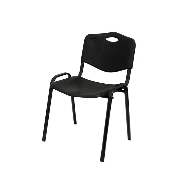 Pack 2 sillas Iso plastic PVC negro