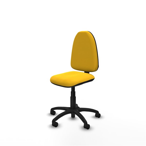 Aýna CP similpiel amarillo sin brazos base poliamida ruedas nailon 50mm