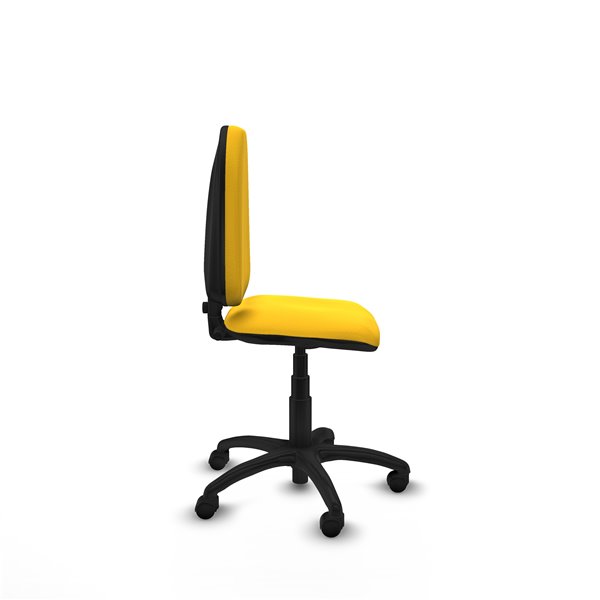 Aýna CP similpiel amarillo sin brazos base poliamida ruedas nailon 50mm