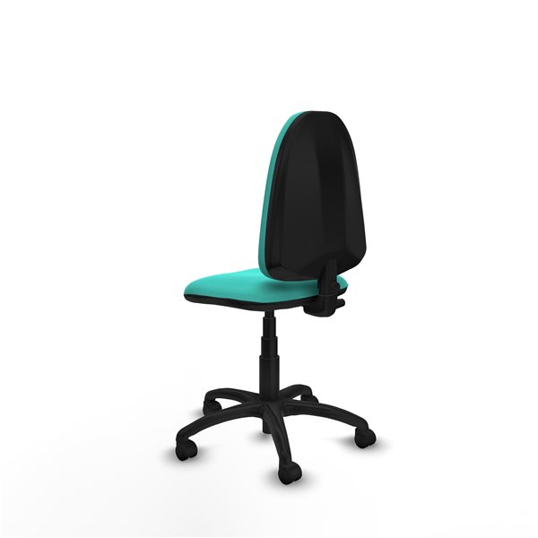 Aýna CP similpiel turquesa sin brazos base poliamida ruedas nailon 50mm