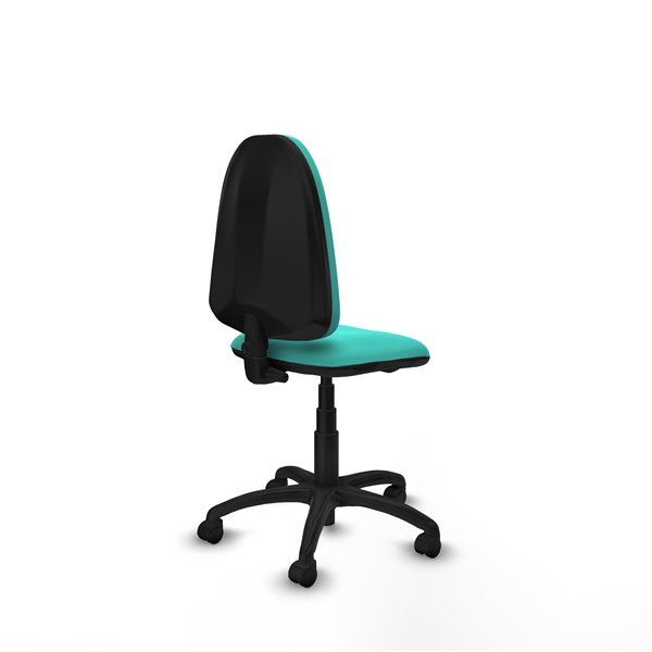 Aýna CP similpiel turquesa sin brazos base poliamida ruedas nailon 50mm
