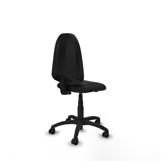 Aýna CP similpiel negro sin brazos base poliamida ruedas nailon 50mm