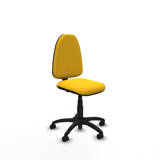 Aýna CP similpiel amarillo sin brazos base poliamida ruedas engomadas 50mm
