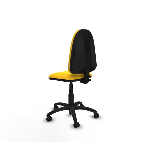 Aýna CP similpiel amarillo sin brazos base poliamida ruedas engomadas 50mm