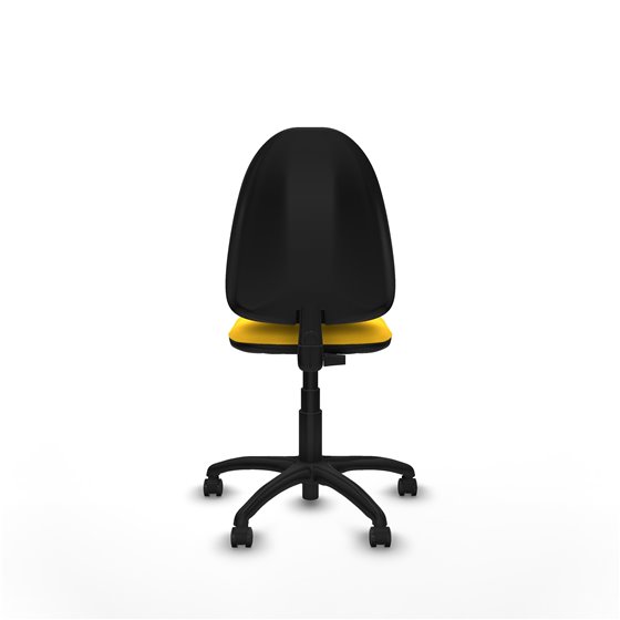Aýna CP similpiel amarillo sin brazos base poliamida ruedas engomadas 50mm