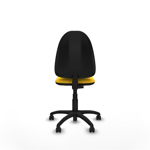 Aýna CP similpiel amarillo sin brazos base poliamida ruedas engomadas 50mm