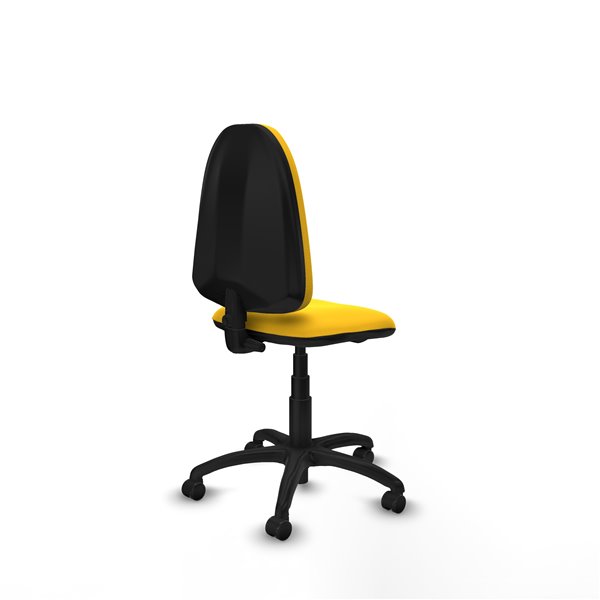 Aýna CP similpiel amarillo sin brazos base poliamida ruedas engomadas 50mm