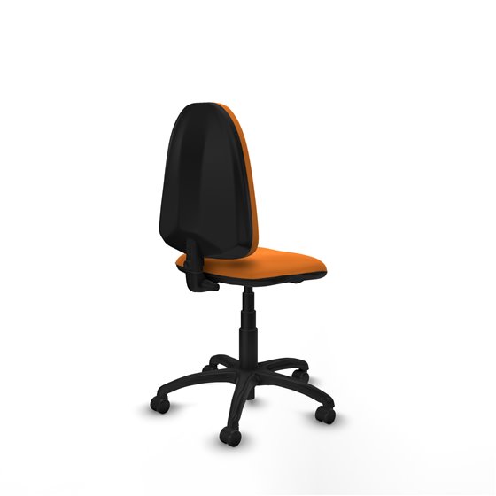 Aýna CP similpiel naranja sin brazos base poliamida ruedas engomadas 50mm