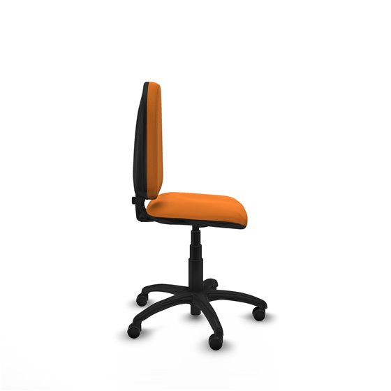 Aýna CP similpiel naranja sin brazos base poliamida ruedas engomadas 50mm