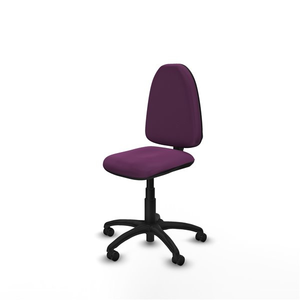 Aýna CP similpiel morado sin brazos base poliamida ruedas engomadas 50mm
