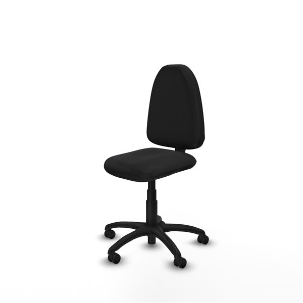 Aýna CP similpiel negro sin brazos base poliamida ruedas engomadas 50mm