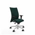 Albacete confidente XL sincro similpiel verde botella brazos 1D cromados base blanca ruedas 65 mm nailon