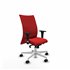 Albacete confidente XL sincro similpiel rojo brazos 1D cromados base blanca ruedas 65 mm nailon