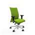 Albacete confidente XL sincro similpiel pistacho brazos 1D cromados base blanca ruedas 65 mm nailon