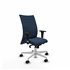 Albacete confidente XL sincro similpiel azul marino brazos 1D cromados base blanca ruedas 65 mm nailon