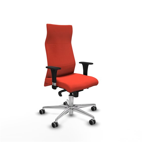 Albacete XL sincro bali naranja oscuro brazos 1D base aluminio ruedas 65mm engomadas