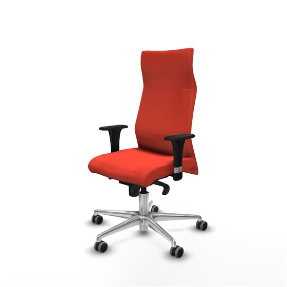 Albacete XL sincro bali naranja oscuro brazos 1D base aluminio ruedas 65mm engomadas