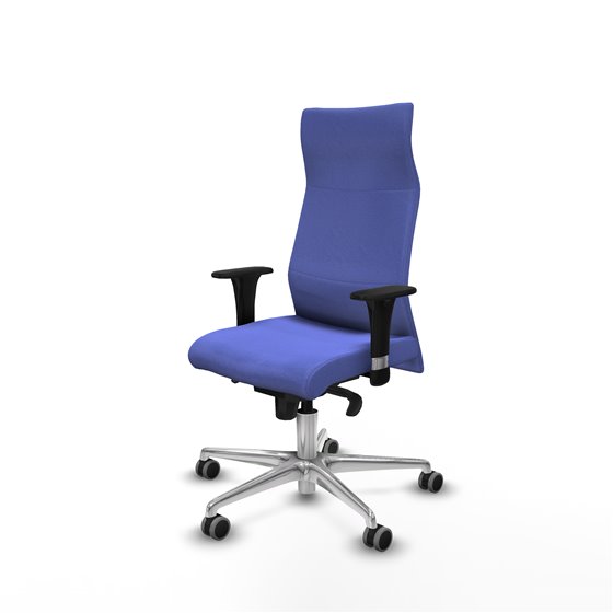 Albacete XL sincro bali azul claro brazos 1D base aluminio ruedas 65mm engomadas