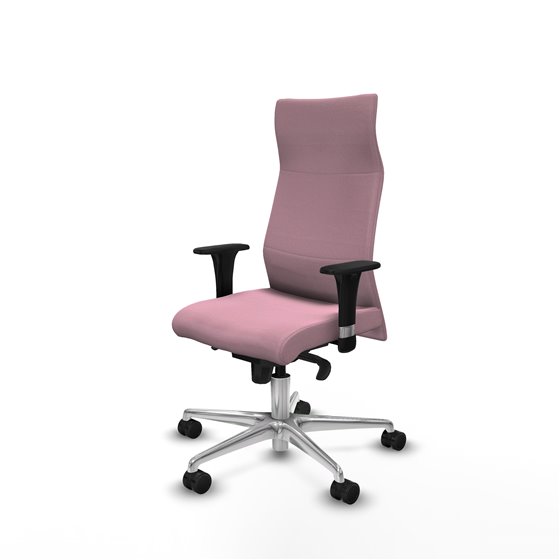 Albacete XL sincro bali rosa brazos 1D base aluminio ruedas 65 mm nailon