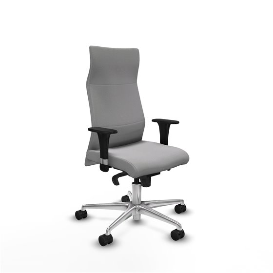 Albacete XL sincro bali gris claro brazos 1D base aluminio ruedas 65 mm nailon