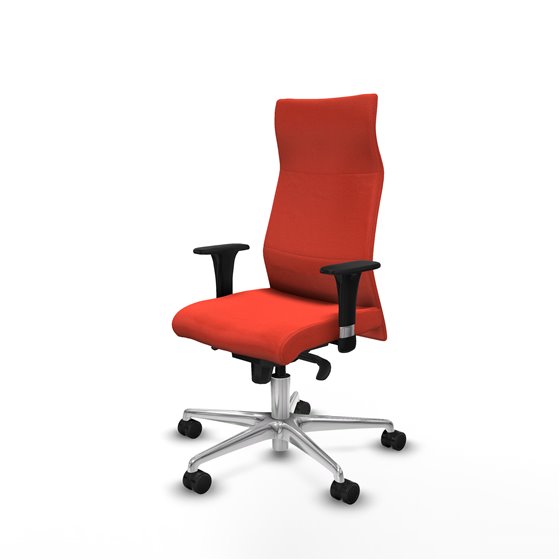 Albacete XL sincro bali naranja oscuro brazos 1D base aluminio ruedas 65 mm nailon