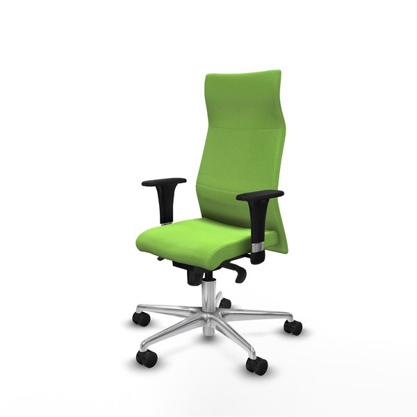 Albacete XL sincro bali pistacho brazos 1D base aluminio ruedas 65 mm nailon