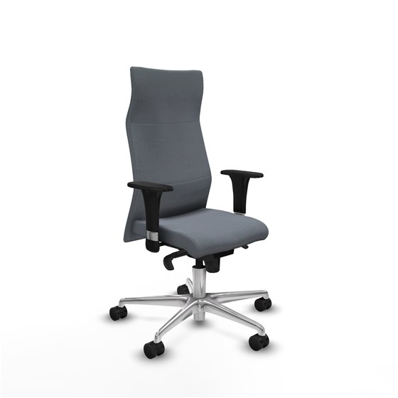 Albacete XL sincro bali gris brazos 1D base aluminio ruedas 65 mm nailon