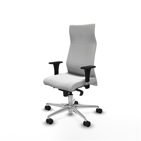 Albacete XL sincro bali blanco brazos 1D base aluminio ruedas 65 mm nailon