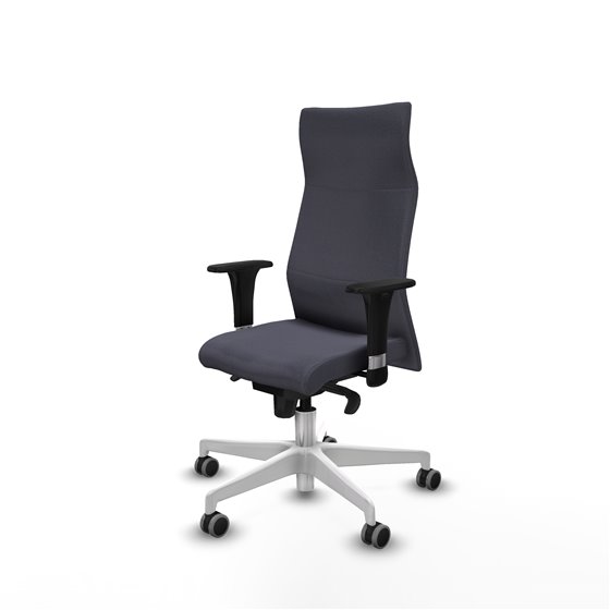 Albacete XL sincro bali gris oscuro brazos 1D base blanca ruedas 65mm engomadas