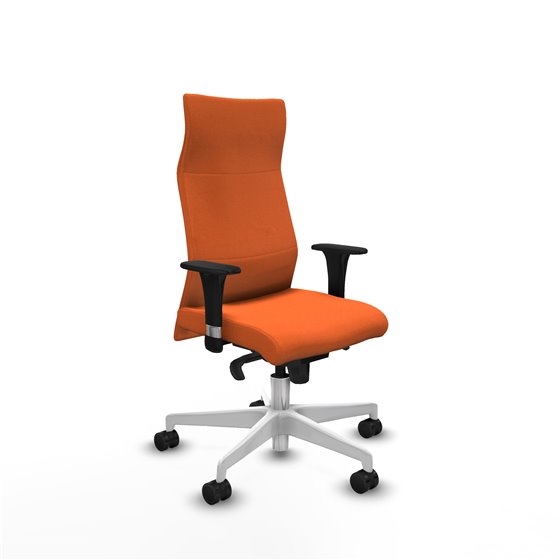 Albacete XL sincro bali naranja brazos 1D base blanca ruedas 65 mm nailon