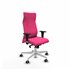 Albacete XL sincro similpiel rosa brazos 1D base blanca ruedas 65mm engomadas