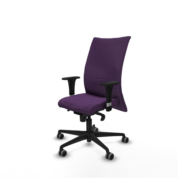 Albacete confidente XL sincro bali morado brazos 1D cromados base nailon ruedas 65mm engomadas