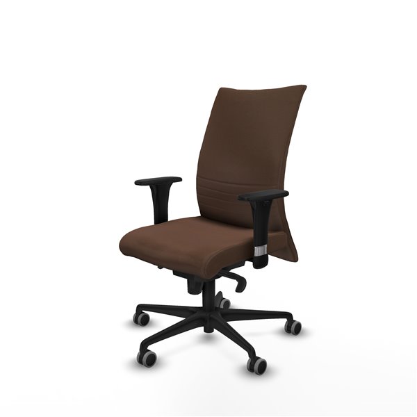 Albacete confidente XL sincro bali marrón oscuro brazos 1D cromados base nailon ruedas 65mm engomadas